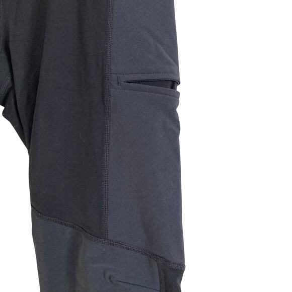Prana Black Stretch Mid Rise Zip Pocket Athletic Workout Gym Leggings Size XL - Picture 12 of 16